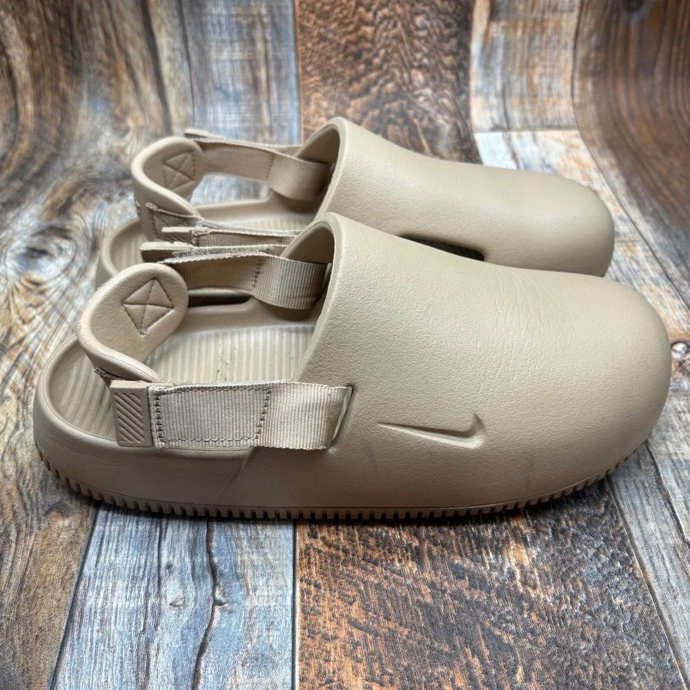 Nike Calm Mule Hemp Sesame Tan Mens Slip On Clog FB2185-200 Mens 6 Women 7
